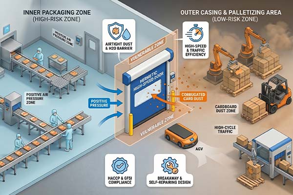 Hermetic High-Speed Door Between Inner and Outer Packaging Zones