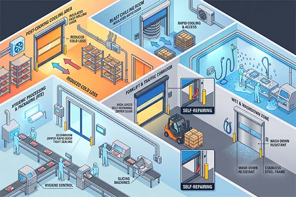 High-Speed Doors for Cooling Zones