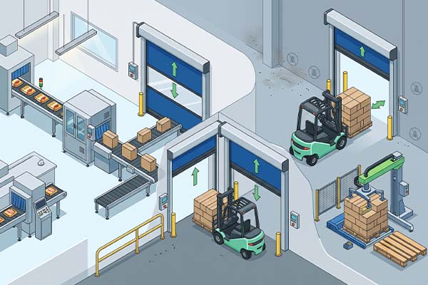 High Speed Doors for Food Packaging, Cartoning and Palletizing Areas2
