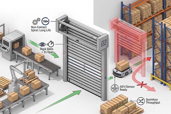 High Speed Spiral Door for Finished Goods Warehouses