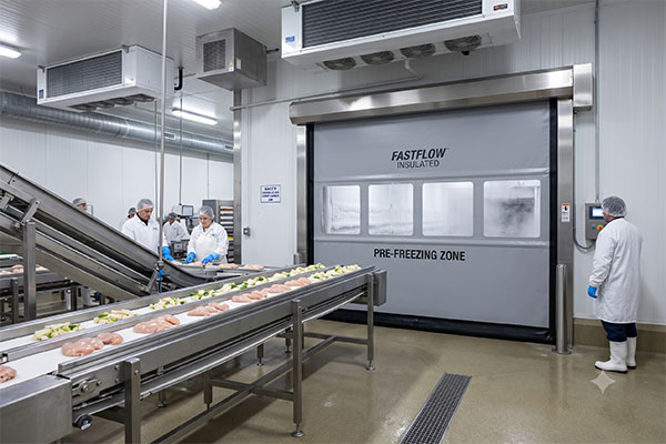 Insulated High-Speed Doors for Pre-Freezing Zones