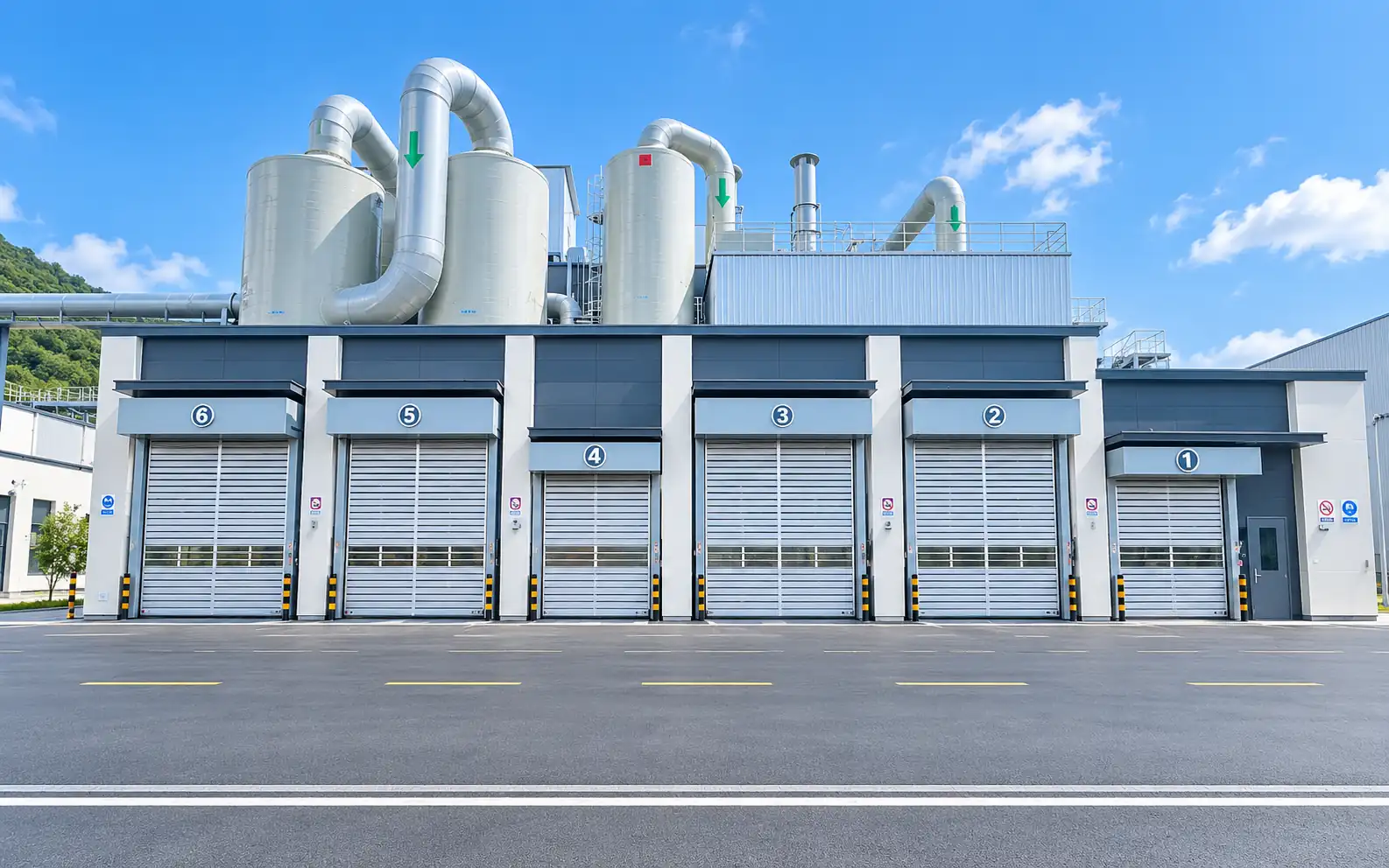 rigid high speed rolling door for busy factory and warehouse entrances